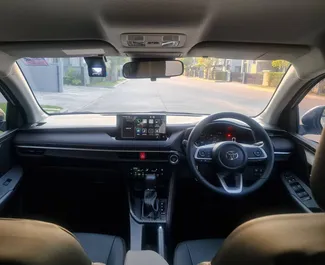 Interior of Toyota Yaris Ativ for hire in Thailand. A Great 5-seater car with a Automatic transmission.