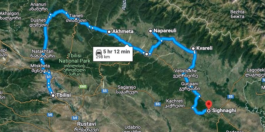 Route Kakheti