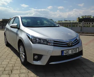 Front view of a rental Toyota Corolla in Prague, Czechia ✓ Car #50. ✓ Automatic TM ✓ 0 reviews.