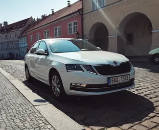 Front view of a rental Skoda Octavia in Prague, Czechia ✓ Car #41. ✓ Automatic TM ✓ 0 reviews.