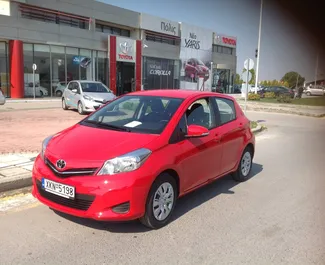 Front view of a rental Toyota Yaris in Thessaloniki, Greece ✓ Car #214. ✓ Automatic TM ✓ 0 reviews.