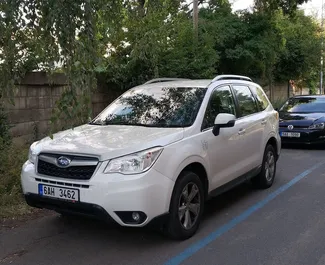 Front view of a rental Subaru Forester in Prague, Czechia ✓ Car #53. ✓ Automatic TM ✓ 0 reviews.