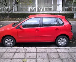 Front view of a rental Volkswagen Polo in Burgas, Bulgaria ✓ Car #406. ✓ Automatic TM ✓ 0 reviews.