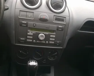 Interior of Ford Fiesta for hire in Bulgaria. A Great 5-seater car with a Manual transmission.