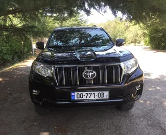 Front view of a rental Toyota Land Cruiser Prado in Tbilisi, Georgia ✓ Car #260. ✓ Automatic TM ✓ 0 reviews.