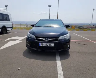 Front view of a rental Toyota Camry in Tbilisi, Georgia ✓ Car #257. ✓ Automatic TM ✓ 0 reviews.