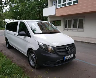 Front view of a rental Mercedes-Benz Vito Tourer Pro in Prague, Czechia ✓ Car #58. ✓ Automatic TM ✓ 0 reviews.