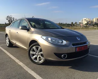 Front view of a rental Renault Fluence in Larnaca, Cyprus ✓ Car #596. ✓ Automatic TM ✓ 0 reviews.