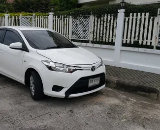 Front view of a rental Toyota Vios in Pattaya, Thailand ✓ Car #821. ✓ Automatic TM ✓ 0 reviews.