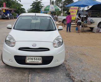 Cheap Nissan March, 1.2 litres for rent in  Thailand
