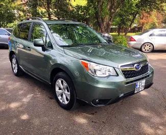 Front view of a rental Subaru Forester in Tbilisi, Georgia ✓ Car #664. ✓ Automatic TM ✓ 0 reviews.