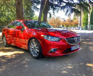 Front view of a rental Mazda 6 in Tbilisi, Georgia ✓ Car #662. ✓ Automatic TM ✓ 0 reviews.