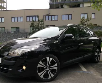 Front view of a rental Renault Megane SW in Prague, Czechia ✓ Car #841. ✓ Automatic TM ✓ 0 reviews.