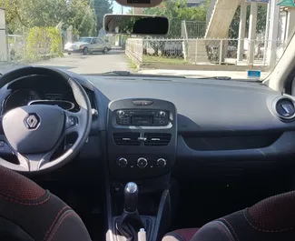 Interior of Renault Clio 4 for hire in Montenegro. A Great 5-seater car with a Manual transmission.