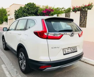 Honda CR-V 2019 car hire in the UAE, featuring ✓ Petrol fuel and  horsepower ➤ Starting from 100 AED per day.