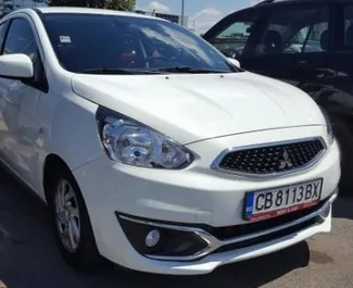 Front view of a rental Mitsubishi Space Star in Sofia, Bulgaria ✓ Car #871. ✓ Manual TM ✓ 0 reviews.