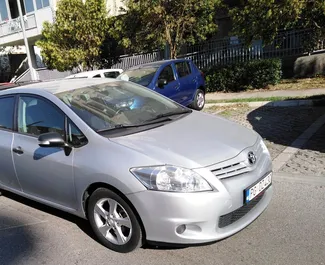 Front view of a rental Toyota Auris in Podgorica, Montenegro ✓ Car #925. ✓ Manual TM ✓ 0 reviews.