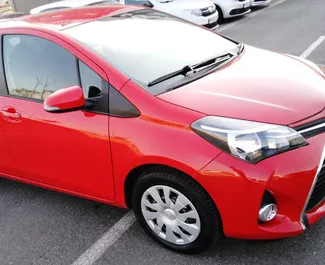 Front view of a rental Toyota Yaris in Podgorica, Montenegro ✓ Car #924. ✓ Automatic TM ✓ 0 reviews.