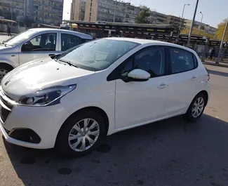 Front view of a rental Peugeot 208 in Thessaloniki, Greece ✓ Car #1021. ✓ Automatic TM ✓ 0 reviews.