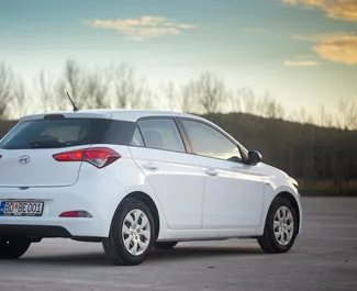 Hyundai i20 rental. Economy, Comfort Car for Renting in Montenegro ✓ Deposit of 100 EUR ✓ TPL, CDW, SCDW, FDW, Passengers, Theft, Abroad insurance options.