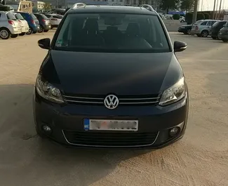 Front view of a rental Volkswagen Touran in Tivat, Montenegro ✓ Car #517. ✓ Automatic TM ✓ 0 reviews.
