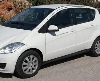 Front view of a rental Mercedes-Benz A160 in Crete, Greece ✓ Car #1104. ✓ Automatic TM ✓ 0 reviews.