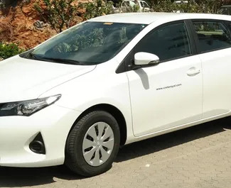 Front view of a rental Toyota Auris in Crete, Greece ✓ Car #1105. ✓ Automatic TM ✓ 0 reviews.
