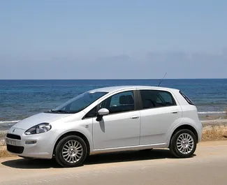 Front view of a rental Fiat Grande Punto in Crete, Greece ✓ Car #1121. ✓ Manual TM ✓ 0 reviews.