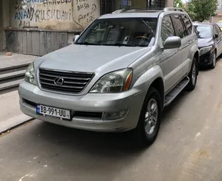 Front view of a rental Lexus Gx in Tbilisi, Georgia ✓ Car #266. ✓ Automatic TM ✓ 0 reviews.
