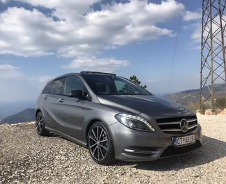Front view of a rental Mercedes-Benz B180 in Rafailovici, Montenegro ✓ Car #1234. ✓ Automatic TM ✓ 3 reviews.