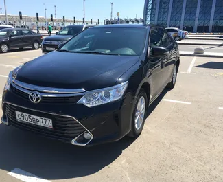 Front view of a rental Toyota Camry at Simferopol Airport, Crimea ✓ Car #1401. ✓ Automatic TM ✓ 0 reviews.