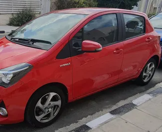 Front view of a rental Toyota Yaris in Paphos, Cyprus ✓ Car #1509. ✓ Automatic TM ✓ 1 reviews.