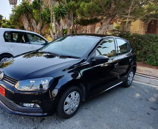 Front view of a rental Volkswagen Polo in Paphos, Cyprus ✓ Car #1511. ✓ Automatic TM ✓ 3 reviews.