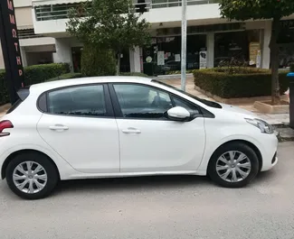 Front view of a rental Peugeot 208 at Athens Airport, Greece ✓ Car #1485. ✓ Automatic TM ✓ 1 reviews.