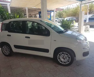 Front view of a rental Fiat Panda on Rhodes, Greece ✓ Car #1490. ✓ Manual TM ✓ 2 reviews.