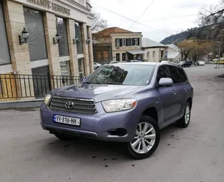 Front view of a rental Toyota Highlander in Tbilisi, Georgia ✓ Car #1449. ✓ Automatic TM ✓ 0 reviews.