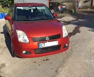 Front view of a rental Suzuki Swift in Burgas, Bulgaria ✓ Car #1424. ✓ Manual TM ✓ 0 reviews.