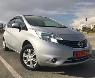 Front view of a rental Nissan Note in Larnaca, Cyprus ✓ Car #595. ✓ Automatic TM ✓ 0 reviews.