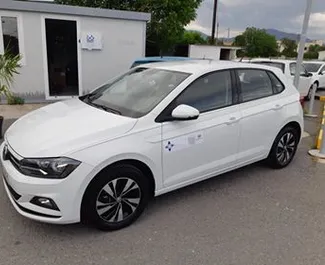 Front view of a rental Volkswagen Polo in Thessaloniki, Greece ✓ Car #1149. ✓ Automatic TM ✓ 0 reviews.