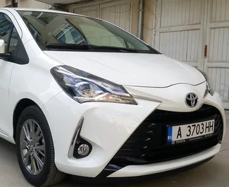 Front view of a rental Toyota Yaris in Burgas, Bulgaria ✓ Car #1705. ✓ Automatic TM ✓ 0 reviews.