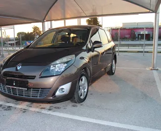 Front view of a rental Renault Grand Scenic at Thessaloniki Airport, Greece ✓ Car #1720. ✓ Automatic TM ✓ 0 reviews.