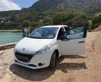 Interior of Peugeot 208 for hire in Greece. A Great 5-seater car with a Manual transmission.