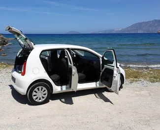 Interior of Skoda Citigo for hire in Greece. A Great 4-seater car with a Automatic transmission.