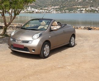 Cheap Nissan Micra Cabrio, 1.4 litres for rent in Crete, Greece