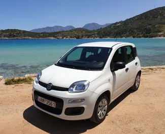 Front view of a rental Fiat Panda in Crete, Greece ✓ Car #1745. ✓ Manual TM ✓ 1 reviews.