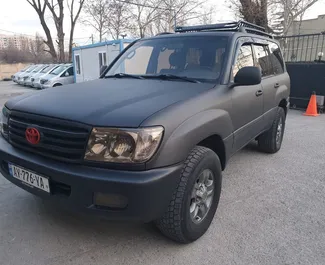 Front view of a rental Toyota Land Cruiser 100 in Tbilisi, Georgia ✓ Car #241. ✓ Automatic TM ✓ 0 reviews.