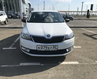 Skoda Rapid 2018 car hire in Crimea, featuring ✓ Petrol fuel and 110 horsepower ➤ Starting from 2090 RUB per day.