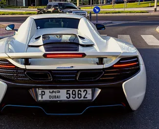 Car Hire McLaren 650s Spider #807 Automatic in Dubai, equipped with 3.8L engine ➤ From Adam in the UAE.