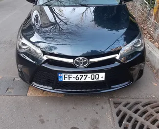 Front view of a rental Toyota Camry in Tbilisi, Georgia ✓ Car #1887. ✓ Automatic TM ✓ 0 reviews.