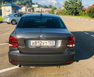 Volkswagen Polo Sedan 2018 car hire in Russia, featuring ✓ Petrol fuel and 106 horsepower ➤ Starting from 2300 RUB per day.